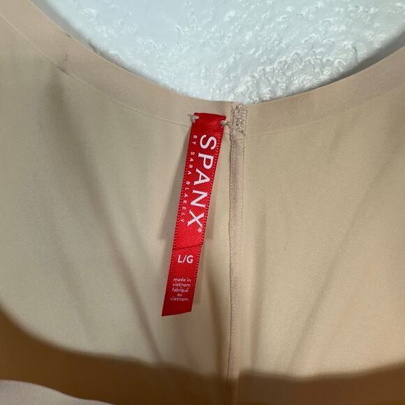 SPANX NWT Thinstincts Open Bust Mid Thigh Shapewear Bodysuit in Soft Nude Large - Picture 3 of 13